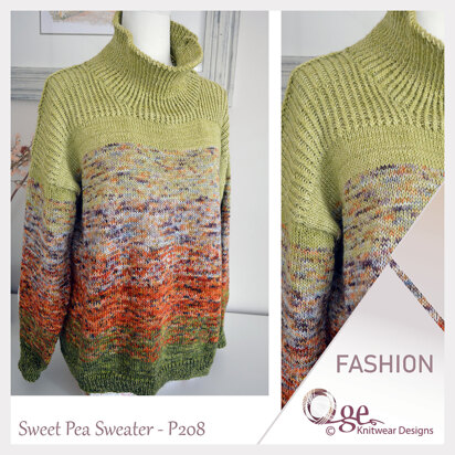 OGE Knitwear Designs P208 Sweet Pea Sweater PDF