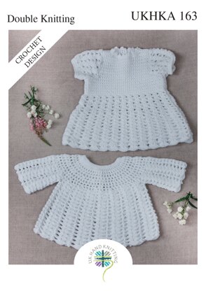 UKHKA 163 Crochet Dress and Angel Top - UKHKA163pdf - Downloadable PDF