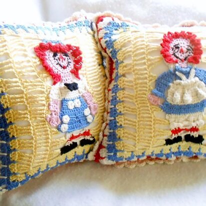 Raggedy Ann and Andy Pillow