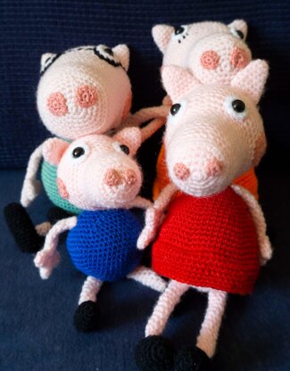 Amigurumi Häkelanleitung Schweinchenfamilie mit Pep !