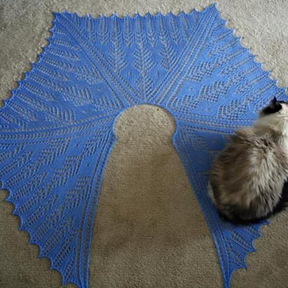 Woodland Walk Shoulder Shawl - knitting pattern