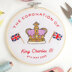 Cotton Clara Coronation 2023 Embroidery Hoop Kit Cross Stitch Kit - 6 Inch