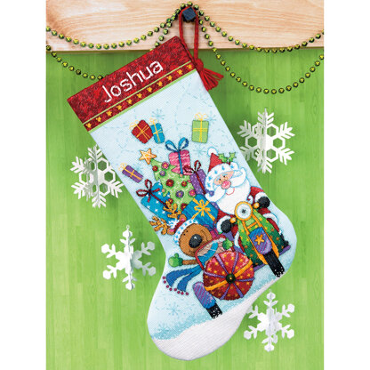 Dimensions Santa's Sidecar Stocking Cross Stitch Kit