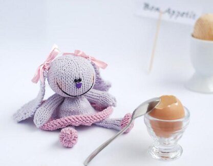 Lilac Bunny and Light pastel green Cat for keeping warm breakfast eggs