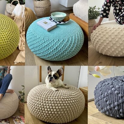 6 Crochet Pouf Patterns