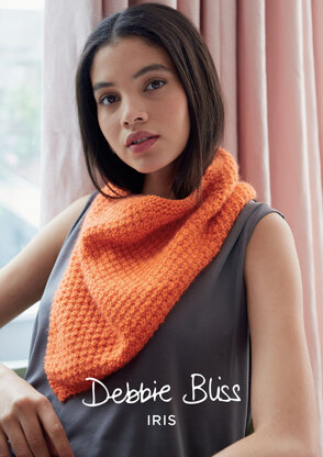 "Zinnia Scarf" - Scarf Knitting Pattern in Debbie Bliss Iris