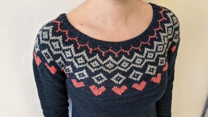 Fairisle Hearts Sweater