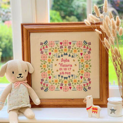 Stamped Embroidery Kit Floral Sampler Wonder Art Baby Birth Gift Needl – At  Grandma's Table