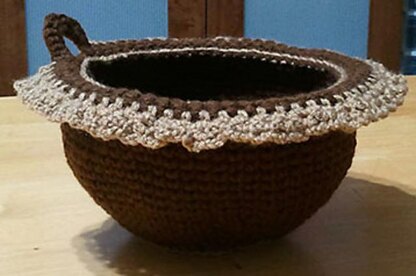 Yarn Bowl in Shallow Single Crochet