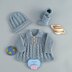 Cosmo matinee coat baby knitting pattern Newborn 16 inch chest