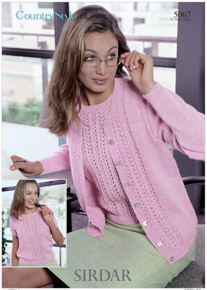 Top and Cardigan Twin Set in Sirdar Country Style DK - 5067 - Downloadable PDF