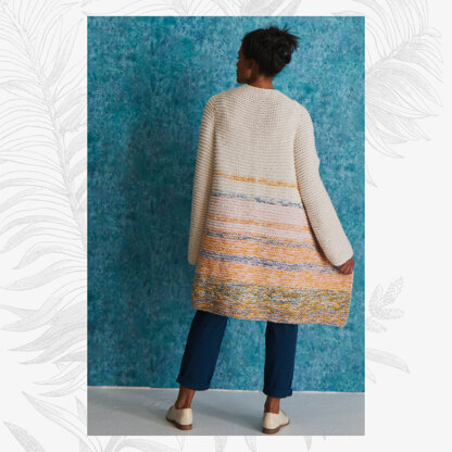 Sunset Oversized Cardigan - Cardigan Knitting Pattern for Women in Willow & Lark Poetry and Ramble by Willow & Lark