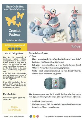 072 Robot toy amigurumi
