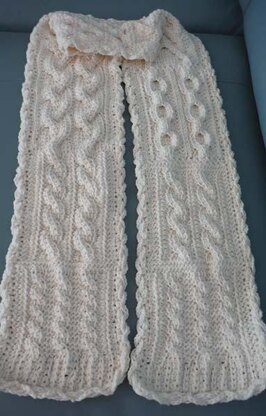 Penny's Cabled Tunisian Scarf