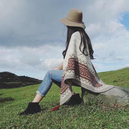 Boho style mosaic shawl