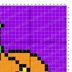 Halloween Cushion All Hallows' Eve Pumpkin Purple Pillow Crochet Pattern Mini-C2C