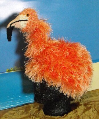 Flossie Flamingo Beanie Hat Knitting Pattern