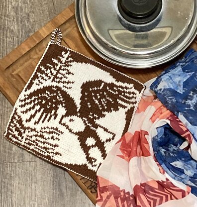 Patriotic Bald Eagle Potholder