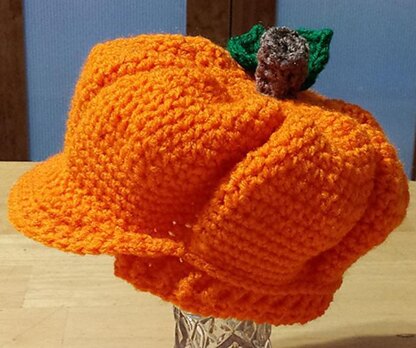 Pumpkin Newsboy Cap