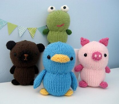 Animal Friends Knit Amigurumi Pattern Set