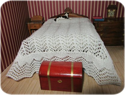 1:12th scale lace bedspread