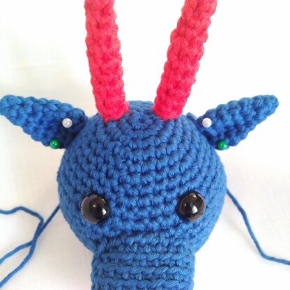 Denzel the Dragon - US Terminology - Amigurumi