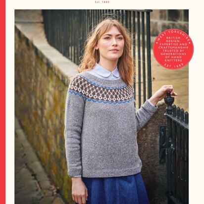 Sirdar 10154 Fair Isle Yoke Sweater in Haworth Tweed PDF