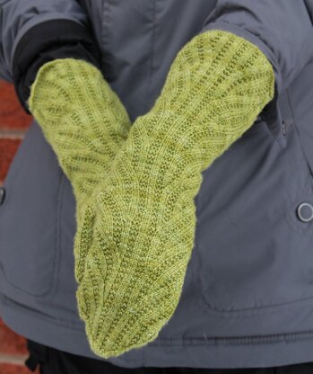 Interrupted swirl mitts