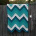 Timeless Teal Chevron Blanket