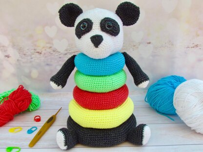 Panda Color Stacking rings toy