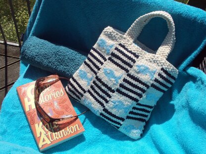 Fish and Stripes Beach Bag