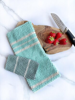 Inlet Towel and Dishcloth