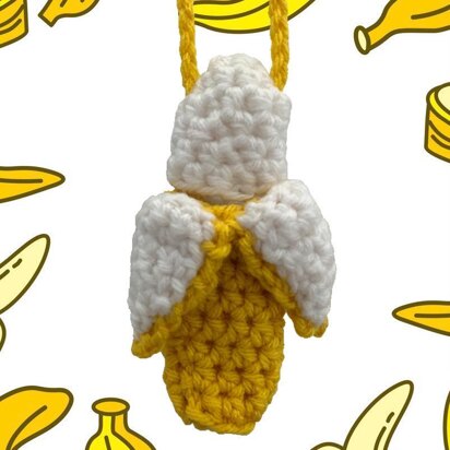 Crochet Banana Holder/Pouch/Bag/Necklace for Lighter/Chapstick