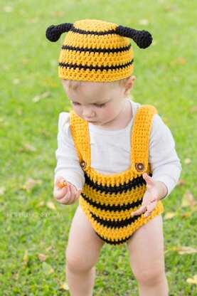 Bumble Bee Baby Hat & Playsuit Set