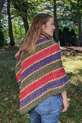 Striking Stripes Poncho