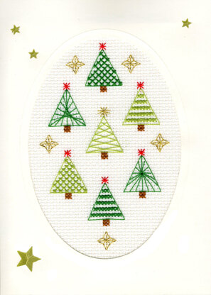Bothy Threads Christmas Forest Cross Stitch Card Kit - 9cm x 13cm