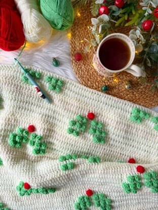 Boughs of Holly Blanket