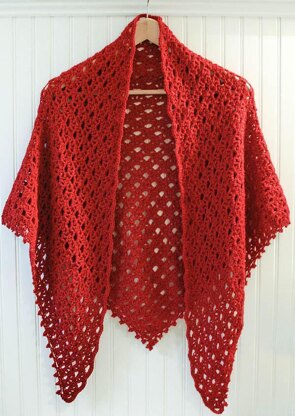 Lacy Shawl with Beaded Edging