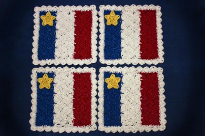 Acadian Flag Coasters