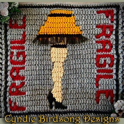 "Fra-gee-lay" Leg Lamp overlay mosaic square