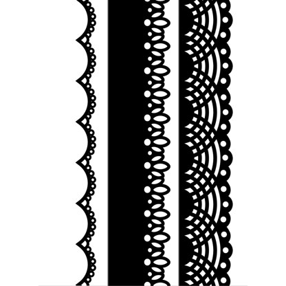 Darice Embossing Folder Borders 1.5"X5.75" 3/Pkg - Laces