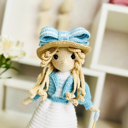 Crochet doll pattern amigurumi, Crochet doll with clothes pattern Crochet  pattern by Oxana Tim