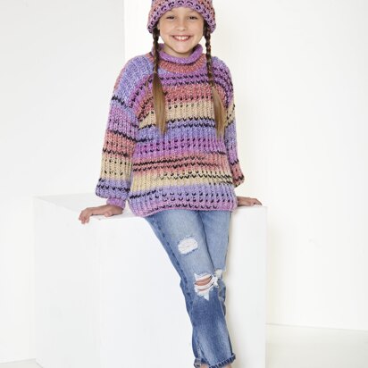 Sweater, Cardigan and Hat knitted in King Cole Safari Chunky - P6071 - Leaflet