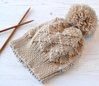 Jasper Simple Bobble Hat in Sirdar Snuggly Baby Cashmere Merino DK