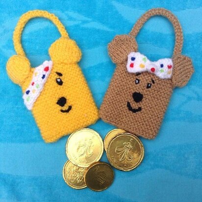 Children in Need Pudsey Gift Bags - knitting pattern