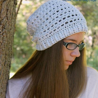 Eyelet Lace Slouchy Hat 383