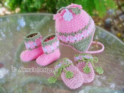 Crochet Blossom Baby Set