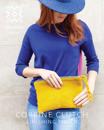 "Corrine Clutch" - Clutch Knitting Pattern For Women in MillaMia Naturally Soft Aran