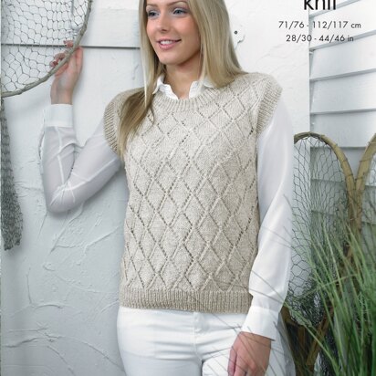 Knitting Pattern the Ella Modern Cropped V Neck Sleeveless Knit Pullover Tank  Top Spring Summer Easy Knitting Pattern 