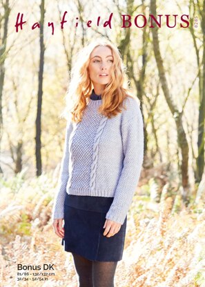 Ladies Sweater in Hayfield Bonus DK - 8285 - Downloadable PDF